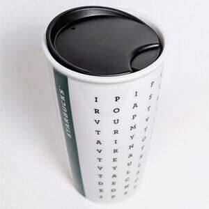 2016 Starbucks Word Search Cross Word Puzzle Coffee Tea Travel Tumbler Cup Rare